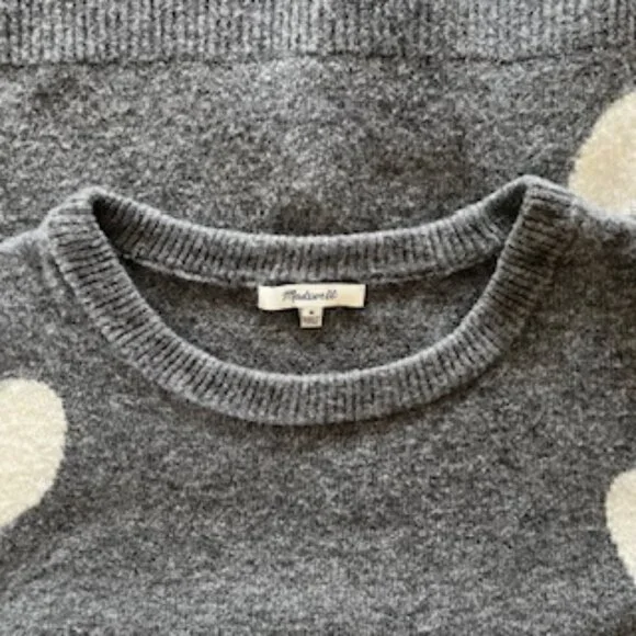 Madewell Heart Balloon-Sleeve Sweater - Medium - Picture 5 of 8